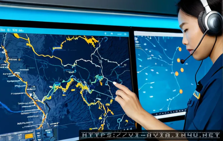 Home 17 항공운항관리사 비행계획 최적화 - Photorealistic airline operations control center in Vietnam, a Vietnamese flight dispatcher analyzin...