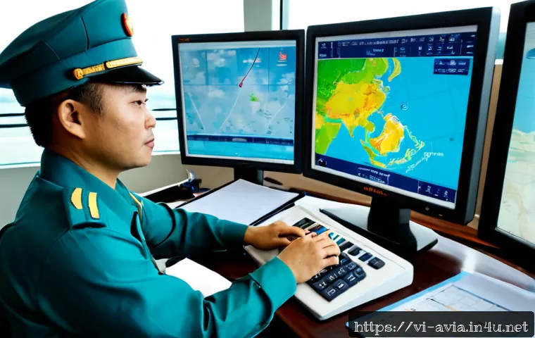 항공운항관리사 실무 사례 공유 - Photorealistic airline operations control room in Vietnam, a focused Vietnamese flight operations of...